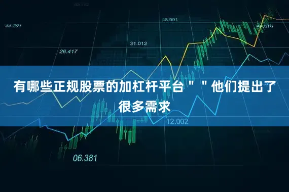 有哪些正规股票的加杠杆平台＂＂他们提出了很多需求